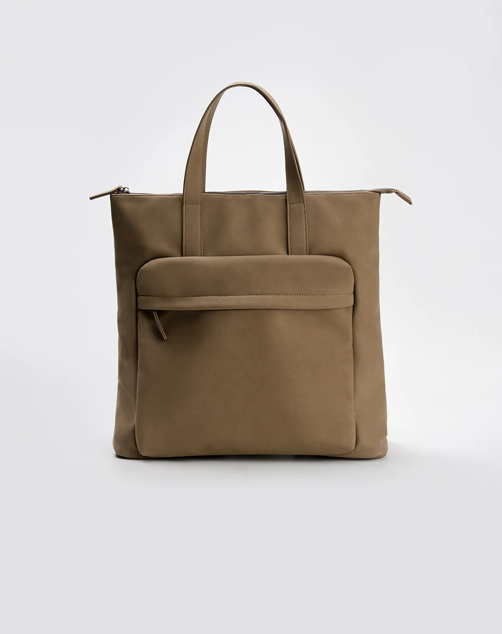 Bolso morral efecto cuero café - Image 3