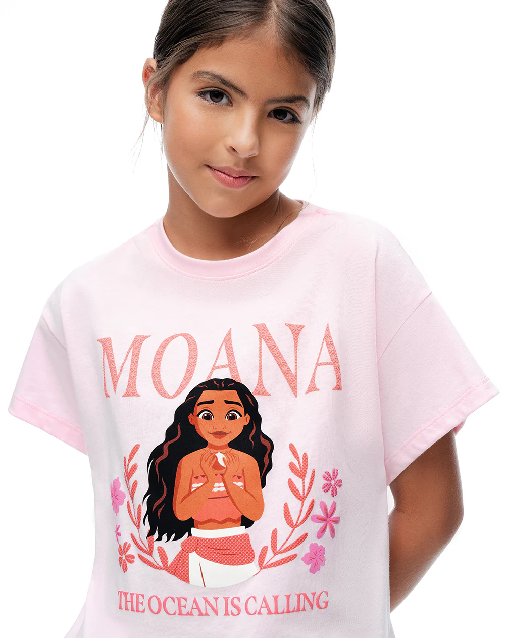 Camiseta regular Moana rosada niña - Image 3