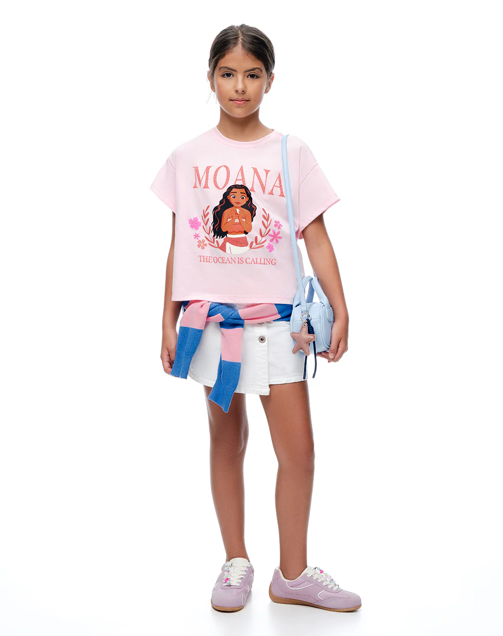 Camiseta regular Moana rosada niña - Image 4