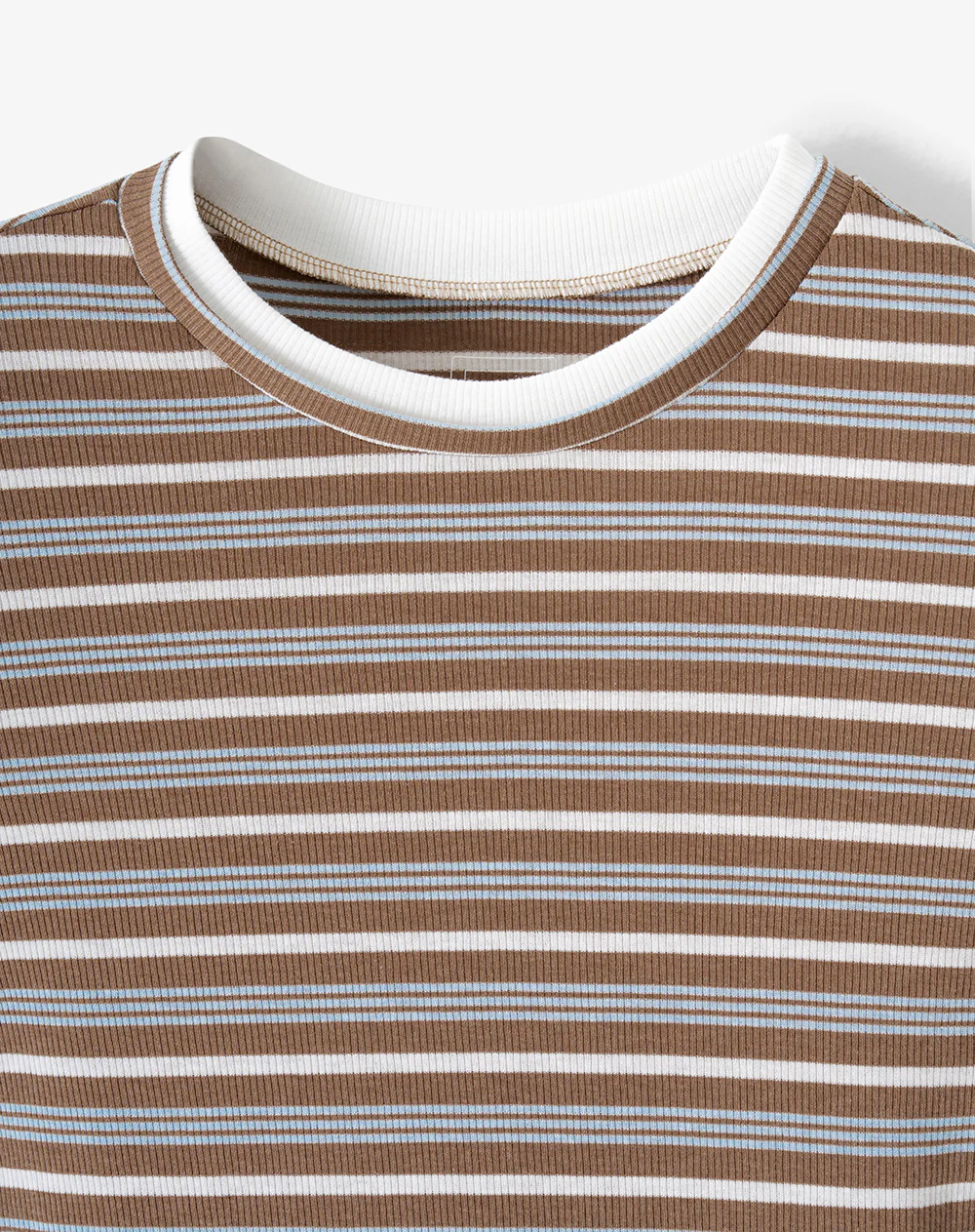 Camiseta slim acanalada rayas mujer - Image 8