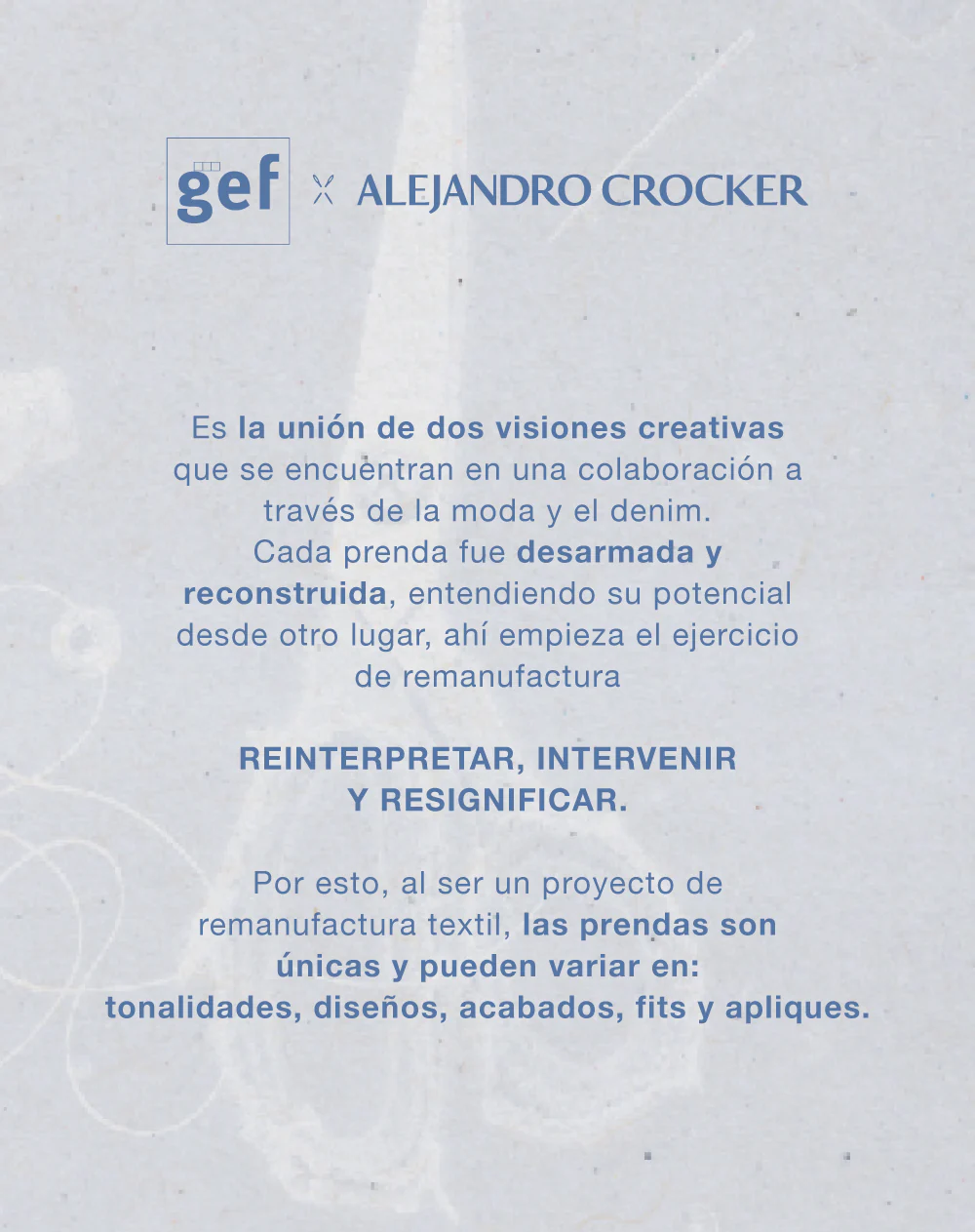 Tote bag denim maxi remanufacturado Gef x Alejandro Crocker - Image 3