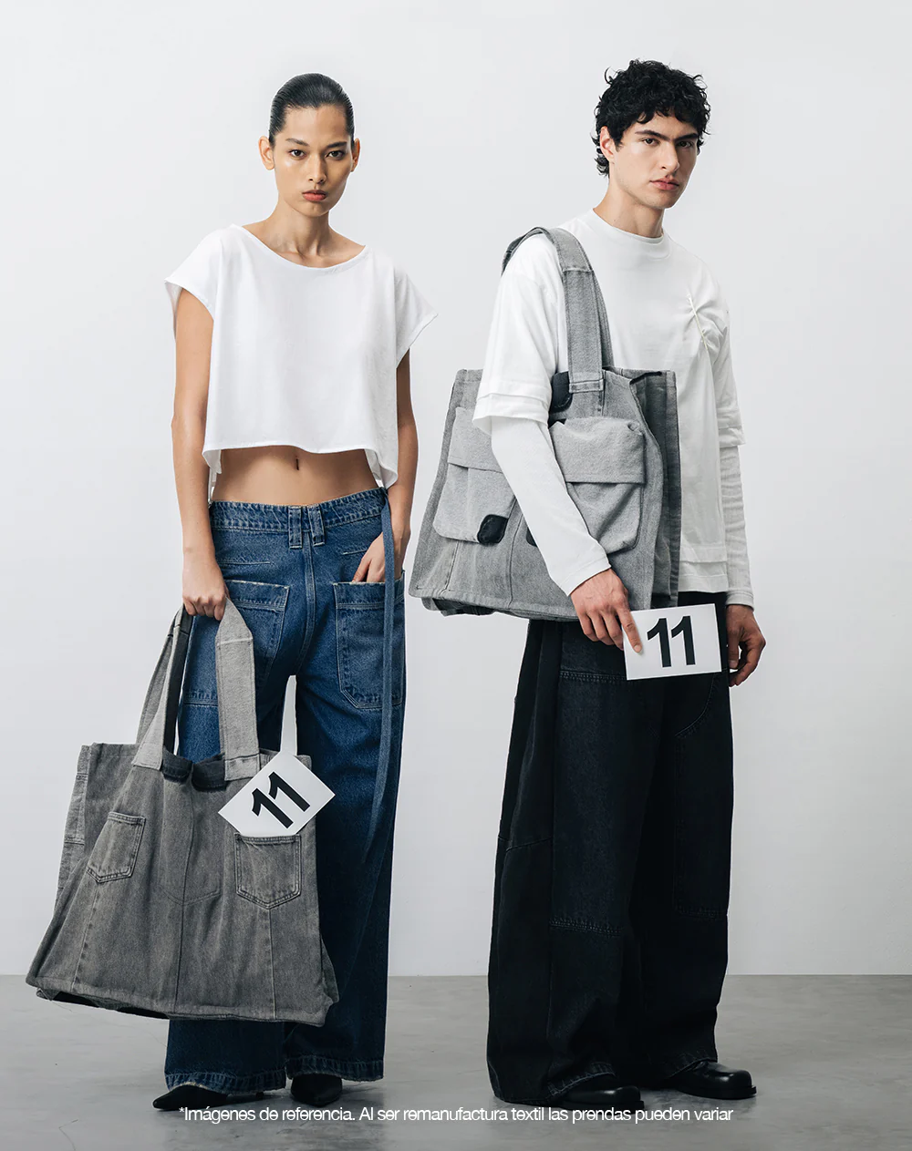 Tote bag denim maxi remanufacturado Gef x Alejandro Crocker - Image 4