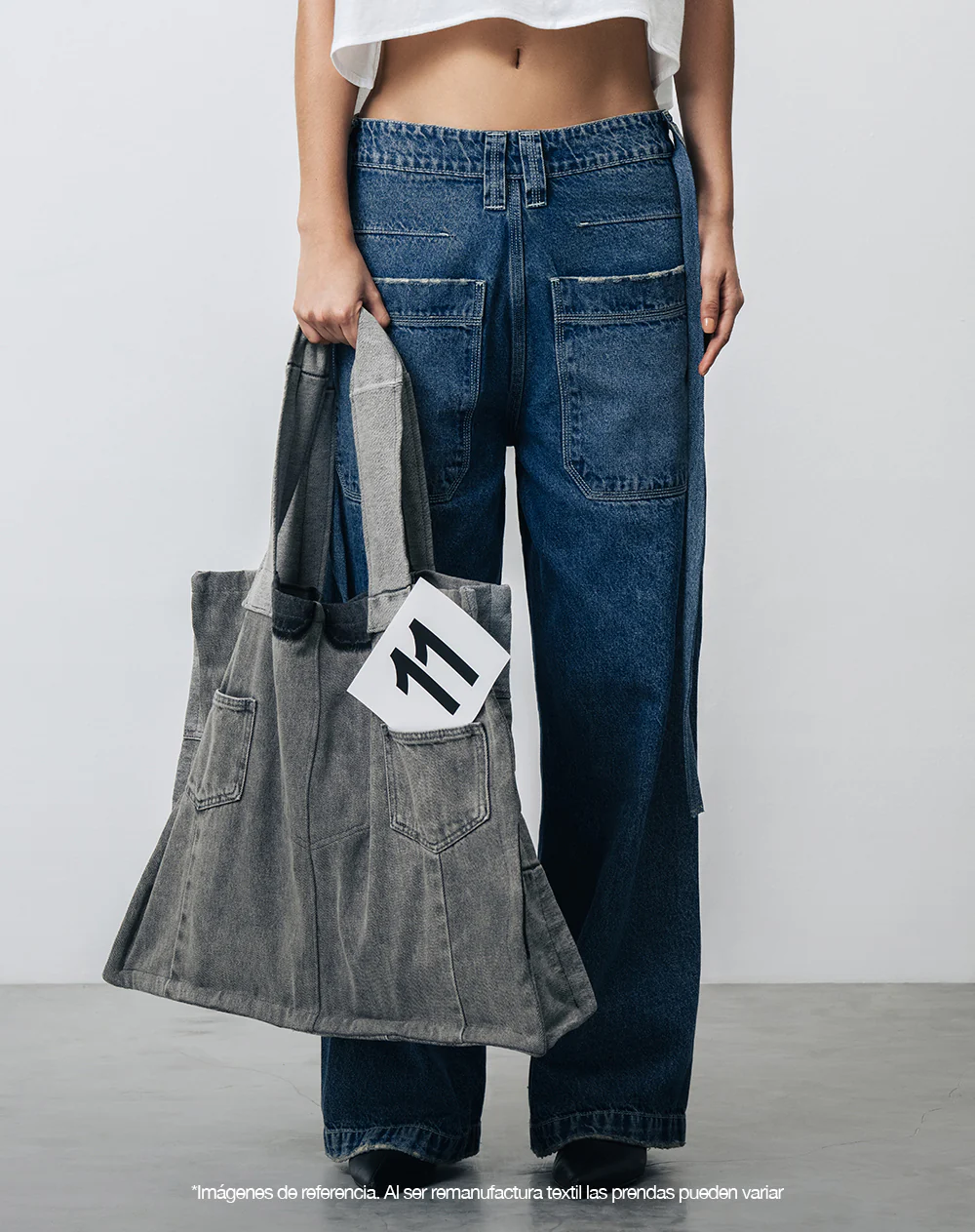 Tote bag denim maxi remanufacturado Gef x Alejandro Crocker - Image 7