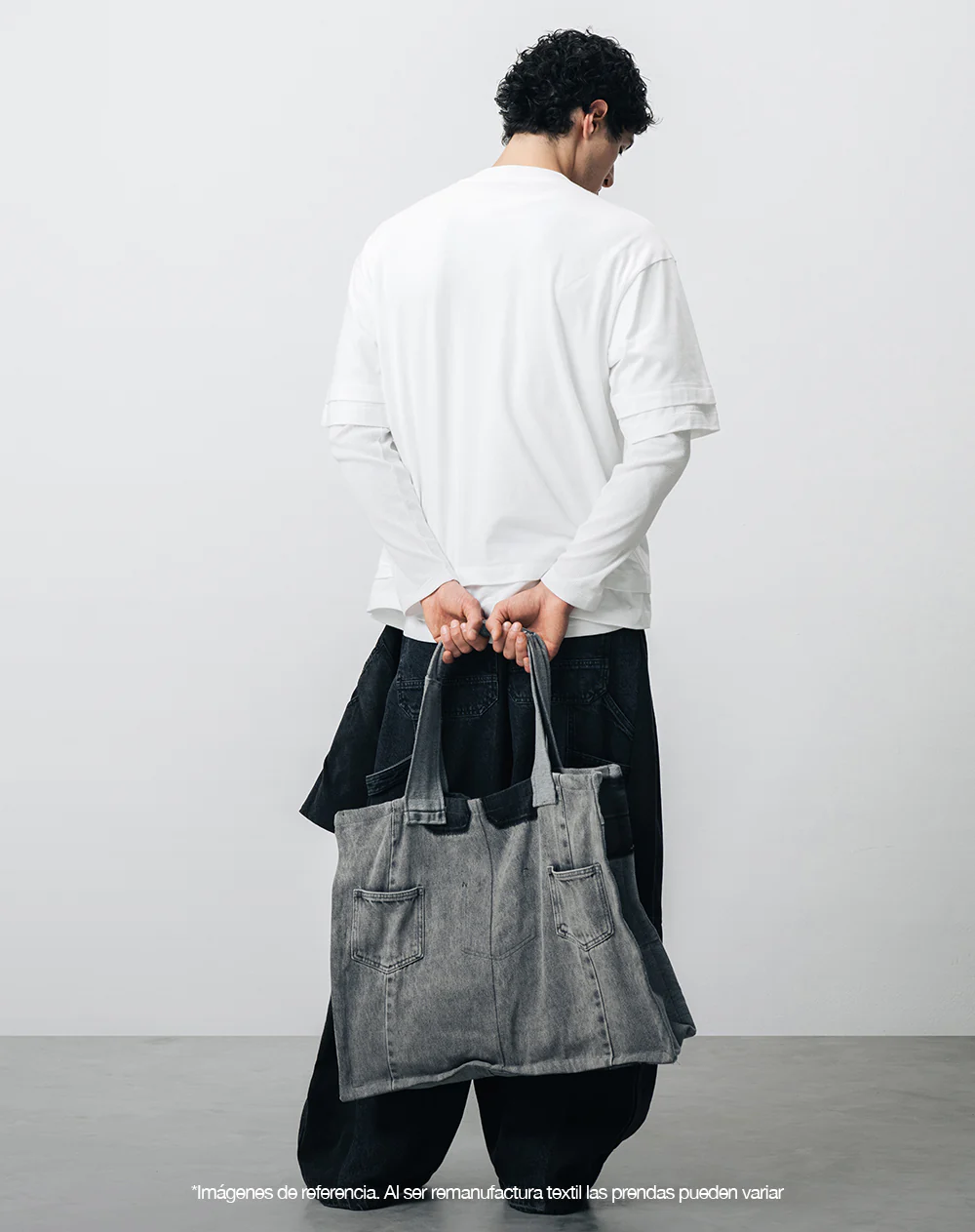 Tote bag denim maxi remanufacturado Gef x Alejandro Crocker - Image 8