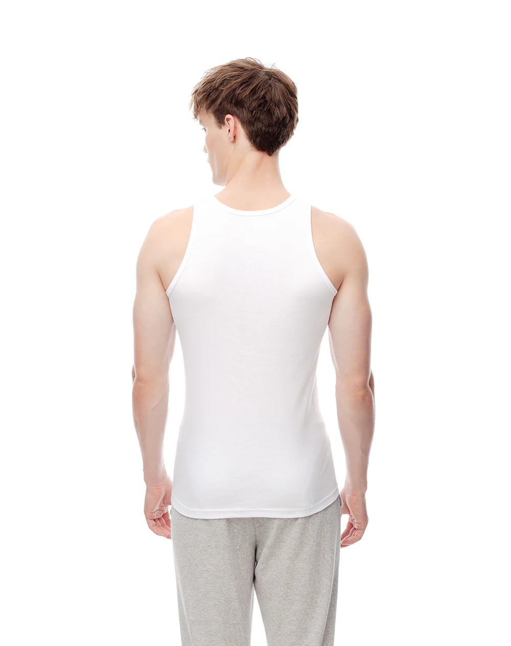 Camisilla slim algodón blanca hombre - Image 3