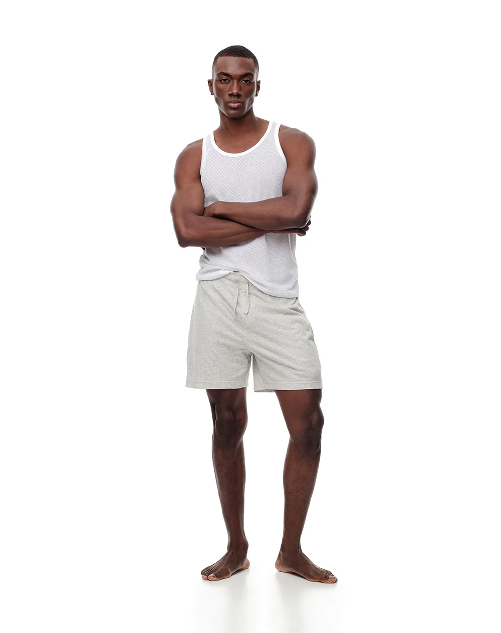 Camisilla slim malla blanca hombre - Image 4