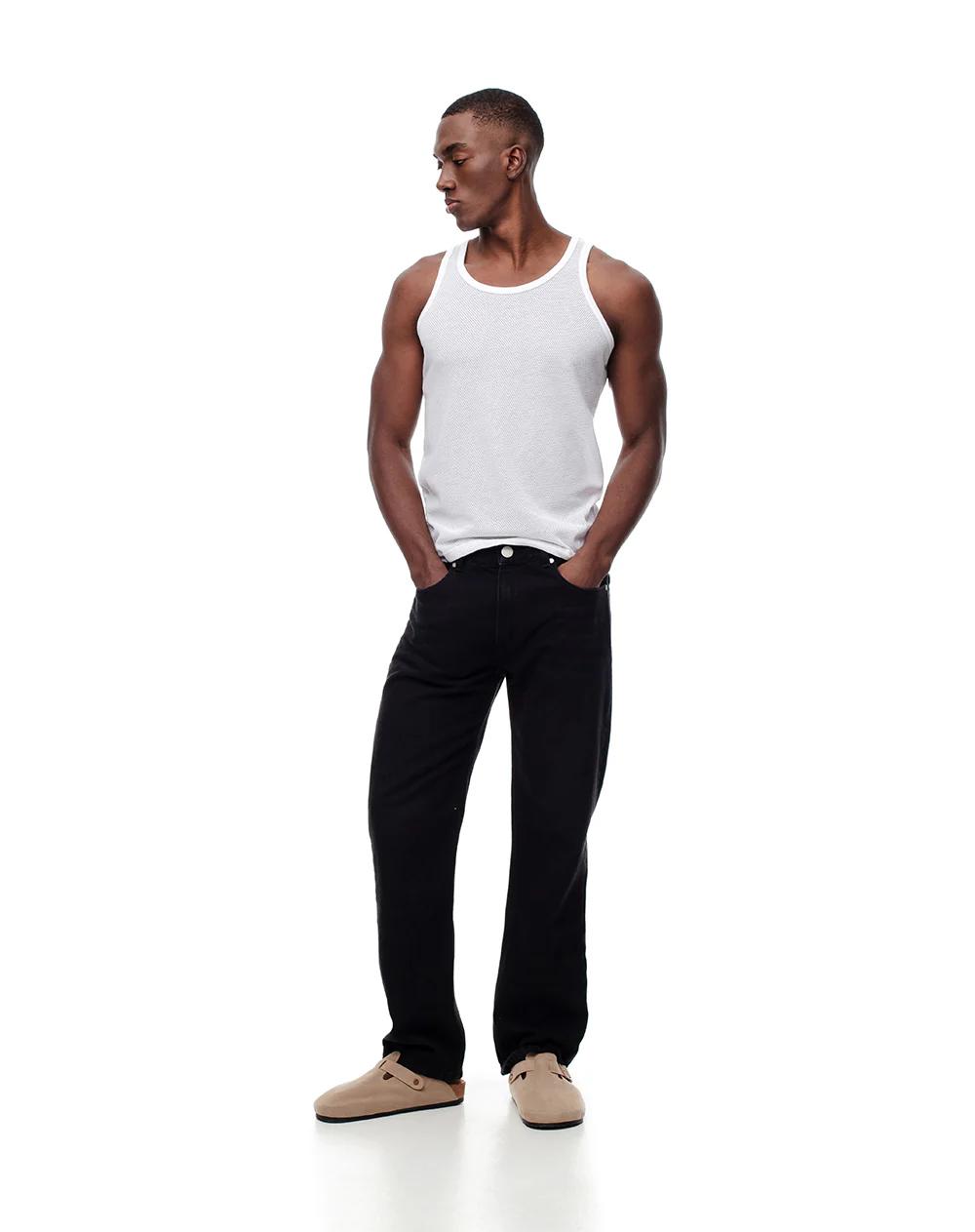 Camisilla slim malla blanca hombre - Image 6